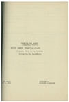Moe Howard's 12pp. Script Dated May 1952 for The Three Stooges Film ''Booty and the Beast'' -- Signed by Moe on Cover & Additional 5pp. Annotated Shooting Schedule & Call Sheets -- Very Good Plus